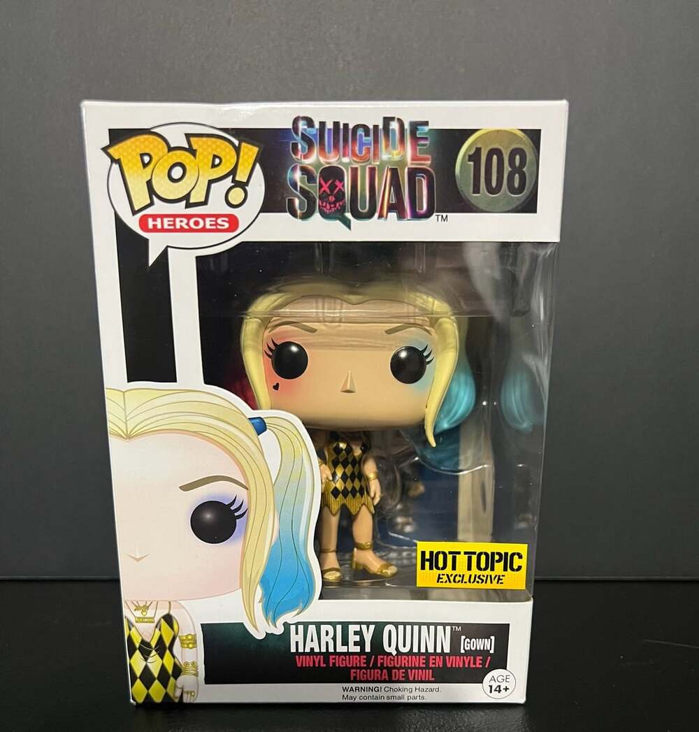 Funko Pop Heroes Suicide Squad Harley Quinn Gown 108 Hot Topic Exclusive New